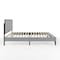 Martha Stewart Jett King Size Solid Wood Platform Bed w/Upholstered Base/Inset Paneled Headboard, Brown Gray/Gray MG-0900271F-K-BRN-GY-MS - alternate 7